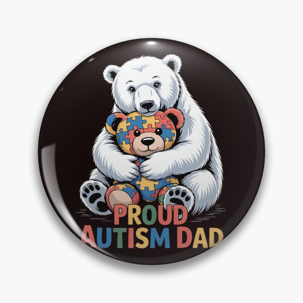 Item preview, Proud Autism Dad Bear Autism Awareness Autistic Son Daughter designed and sold by MichaelStalkas.