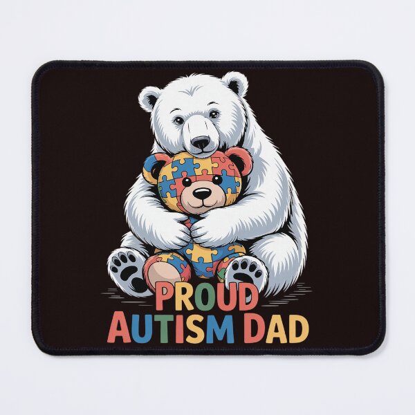 Item preview, Proud Autism Dad Bear Autism Awareness Autistic Son Daughter designed and sold by MichaelStalkas.