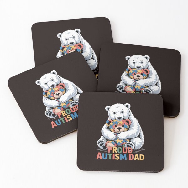 Item preview, Proud Autism Dad Bear Autism Awareness Autistic Son Daughter designed and sold by MichaelStalkas.