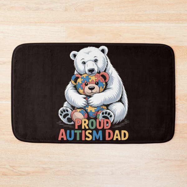 Item preview, Proud Autism Dad Bear Autism Awareness Autistic Son Daughter designed and sold by MichaelStalkas.
