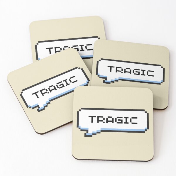 Item preview, Tragic Sticker designed and sold by Potato Quality Prints.
