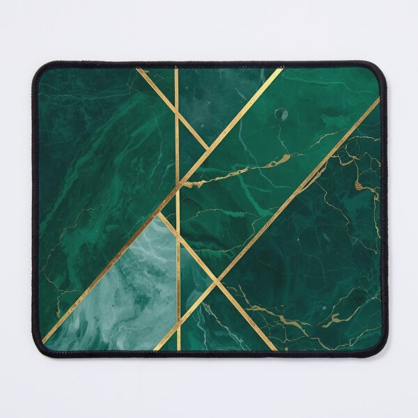 Item preview, Luxury Emerald Green and Gold Geometric Marble designed and sold by LakLuxe studio .