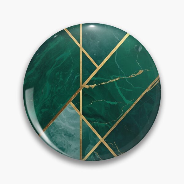 Item preview, Luxury Emerald Green and Gold Geometric Marble designed and sold by LakLuxe studio .