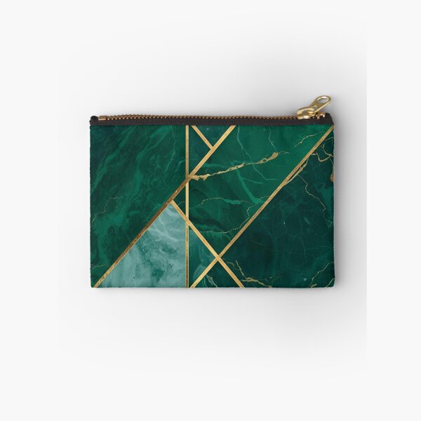 Item preview, Luxury Emerald Green and Gold Geometric Marble designed and sold by LakLuxe studio .