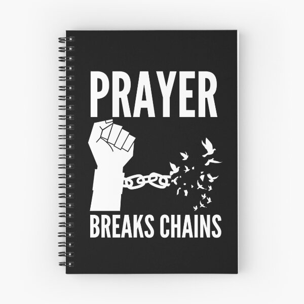 Item preview, Prayer Breaks Chains - Powerful Christian Faith - White Design designed and sold by MoriaStore.