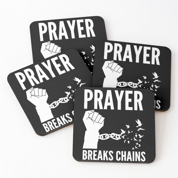Item preview, Prayer Breaks Chains - Powerful Christian Faith - White Design designed and sold by MoriaStore.