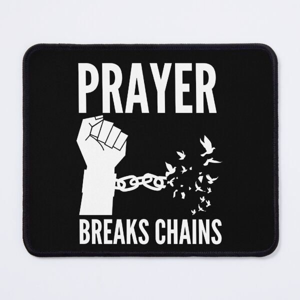 Item preview, Prayer Breaks Chains - Powerful Christian Faith - White Design designed and sold by MoriaStore.