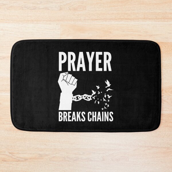 Item preview, Prayer Breaks Chains - Powerful Christian Faith - White Design designed and sold by MoriaStore.