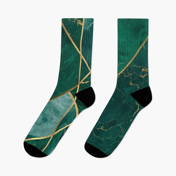 Item preview, Luxury Emerald Green and Gold Geometric Marble designed and sold by LakLuxe studio .