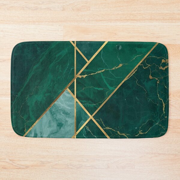 Item preview, Luxury Emerald Green and Gold Geometric Marble designed and sold by LakLuxe studio .
