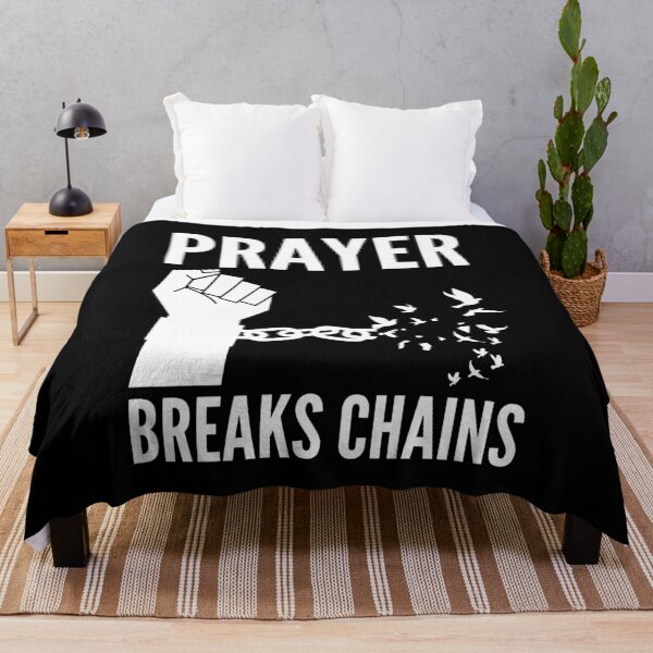 Item preview, Prayer Breaks Chains - Powerful Christian Faith - White Design designed and sold by MoriaStore.
