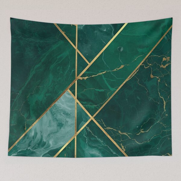 Item preview, Luxury Emerald Green and Gold Geometric Marble designed and sold by LakLuxe studio .