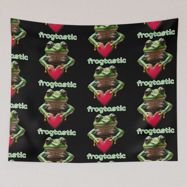 Item preview, Weird Frogcore Frogtastic Meme Lover Cute Heart Sticker designed and sold by ArcanePrintsxo.