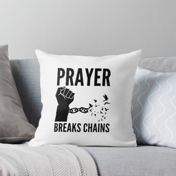 Item preview, Prayer Breaks Chains - Powerful Christian Faith - Black Design designed and sold by MoriaStore.