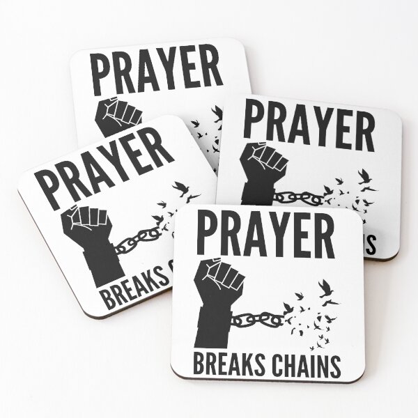 Item preview, Prayer Breaks Chains - Powerful Christian Faith - Black Design designed and sold by MoriaStore.
