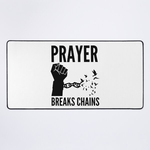 Item preview, Prayer Breaks Chains - Powerful Christian Faith - Black Design designed and sold by MoriaStore.