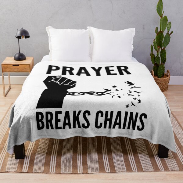 Item preview, Prayer Breaks Chains - Powerful Christian Faith - Black Design designed and sold by MoriaStore.