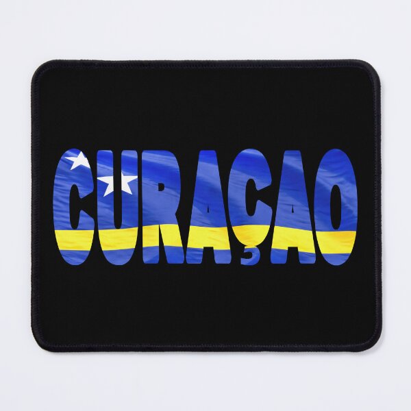 Item preview, CURAÇAO - Flag Flying in Wind cut to Letters Souvenir Sticker Shirt designed and sold by Adam Gormley.