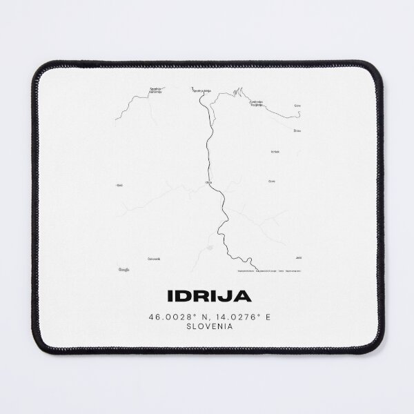 Item preview, Idrija Slovenia Map Print | Minimalist Coordinates City Wall Art 46.0028° N, 14.0276° E designed and sold by RM-Journey.