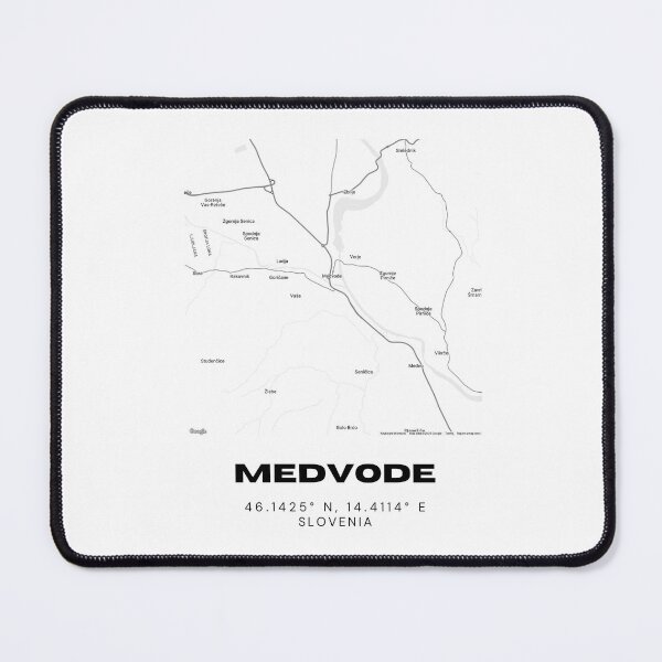 Item preview, Medvode Slovenia Coordinates Map | Minimalist City Wall Art Print designed and sold by RM-Journey.