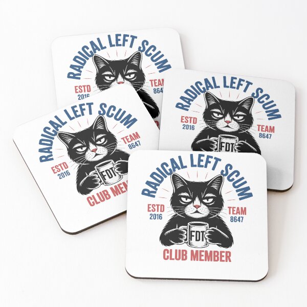 Item preview, Radical Left Scum Club Member Team 8647 ESTD 2016 Black Cat designed and sold by pansak.