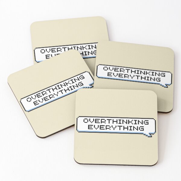 Item preview, Overthinking Everything Sticker designed and sold by Potato Quality Prints.