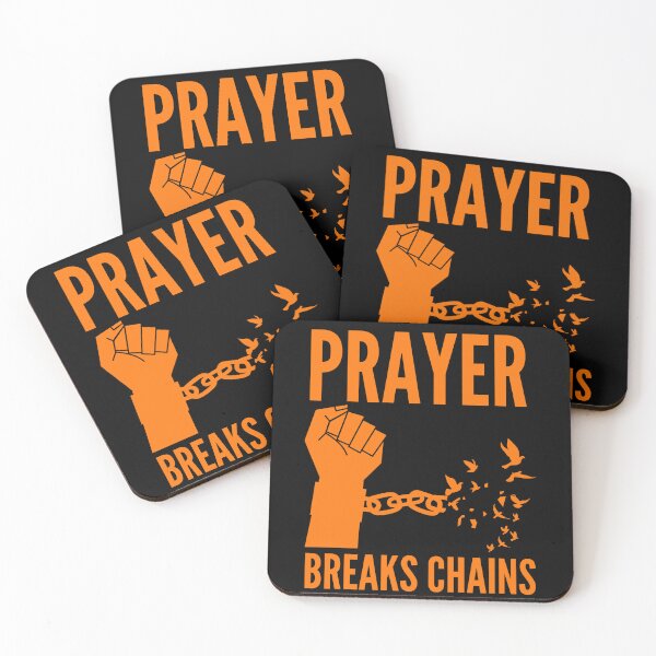 Item preview, Prayer Breaks Chains - Powerful Christian Faith - Orange Design designed and sold by MoriaStore.