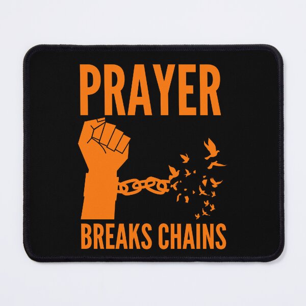 Item preview, Prayer Breaks Chains - Powerful Christian Faith - Orange Design designed and sold by MoriaStore.