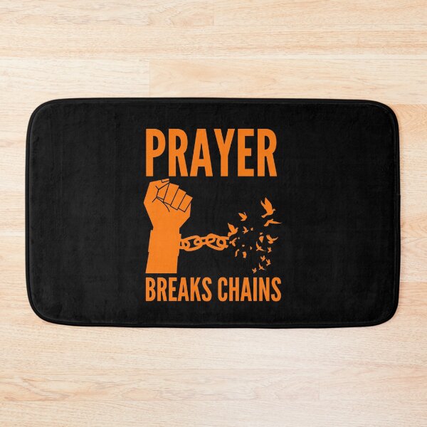 Item preview, Prayer Breaks Chains - Powerful Christian Faith - Orange Design designed and sold by MoriaStore.