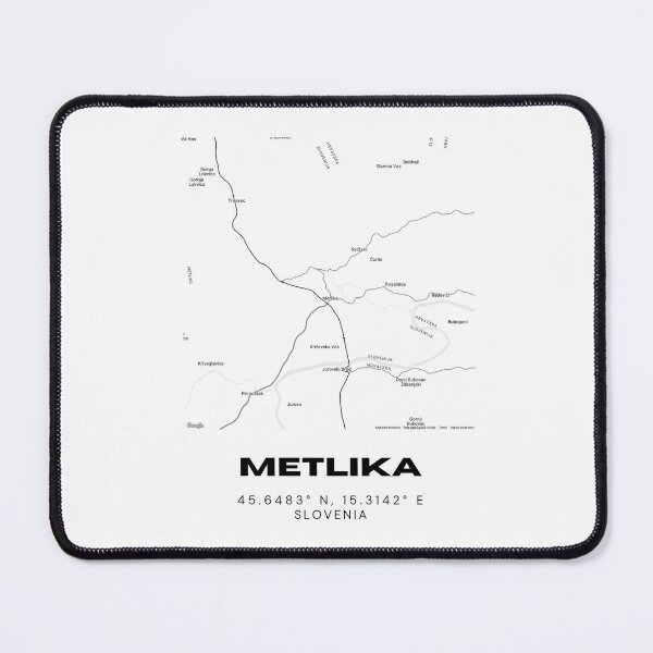 Item preview, Metlika Slovenia Map Print | Bela Krajina Coordinates Minimalist Wall Art designed and sold by RM-Journey.