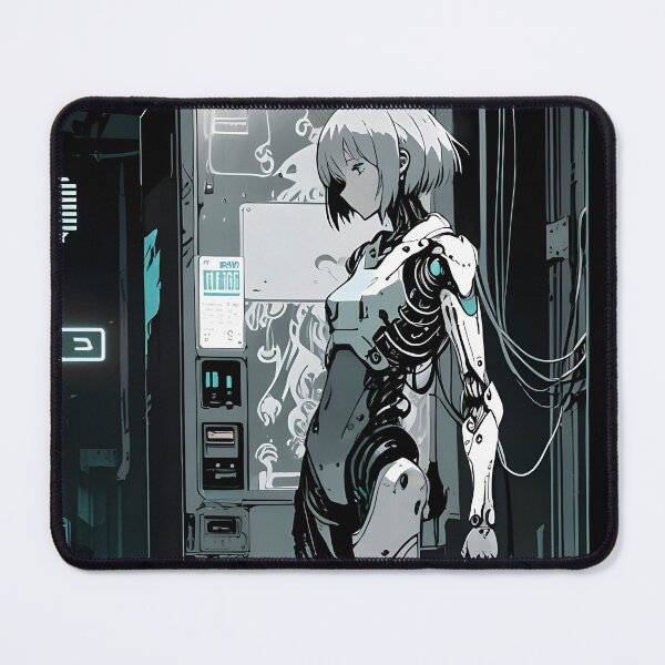 Item preview, ECHO: Monochrome Lofi Vending Machine Alley | Cute Cyberpunk Anime Girl designed and sold by Sytrics.