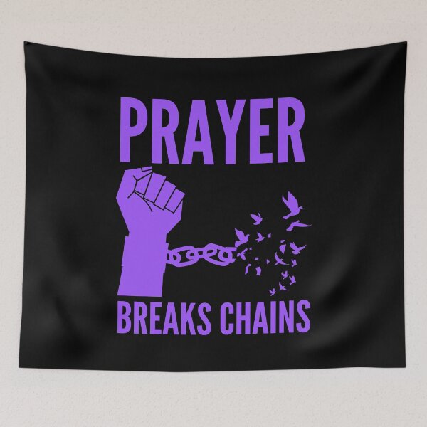 Item preview, Prayer Breaks Chains - Powerful Christian Faith - Purple Design designed and sold by MoriaStore.