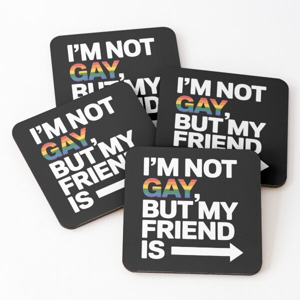 Item preview, Im Not Gay But My Friend Is LGBTQ Ally Gay Pride Men Women designed and sold by LindseyKris.