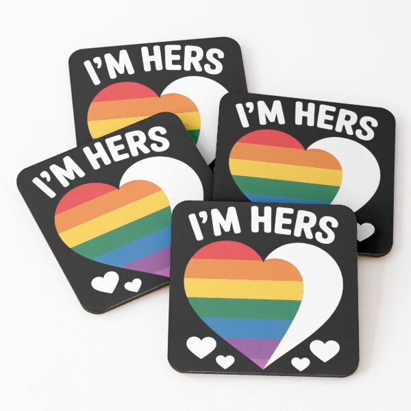 Item preview, Rainbow LGBT Heart I'm hers for couples Gay, Lesbian designed and sold by LindseyKris.