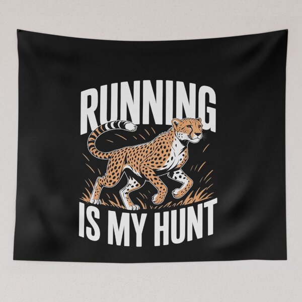 Item preview, Running is My Hunt Cheetah Runner Marathon Pace designed and sold by genkihikki.