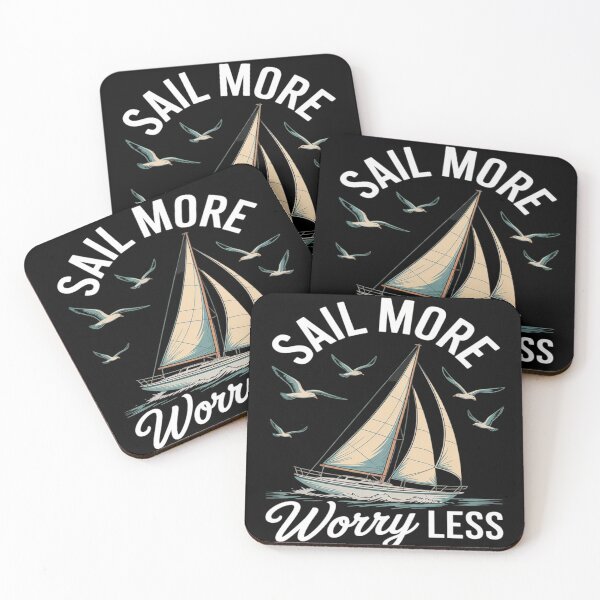 Item preview, Sail More Worry Less Captain Boat Nautical designed and sold by genkihikki.