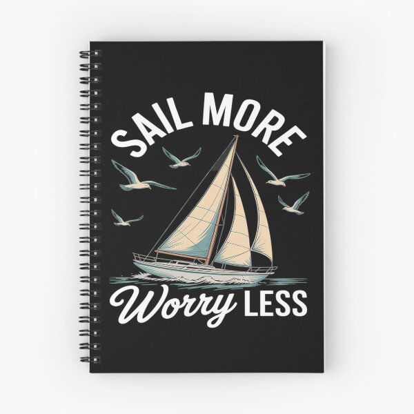 Item preview, Sail More Worry Less Captain Boat Nautical designed and sold by genkihikki.