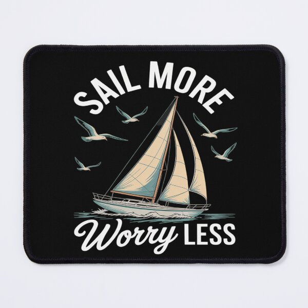 Item preview, Sail More Worry Less Captain Boat Nautical designed and sold by genkihikki.