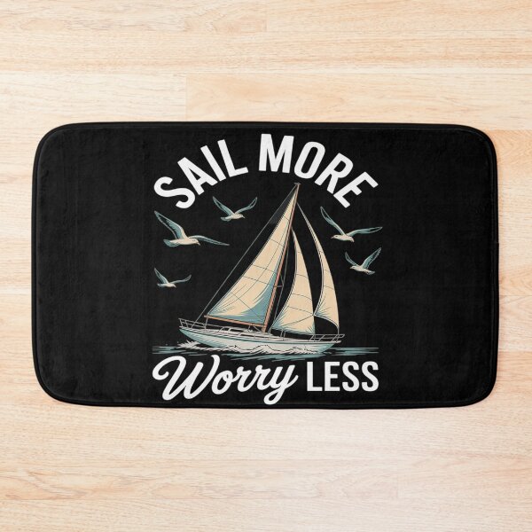 Item preview, Sail More Worry Less Captain Boat Nautical designed and sold by genkihikki.
