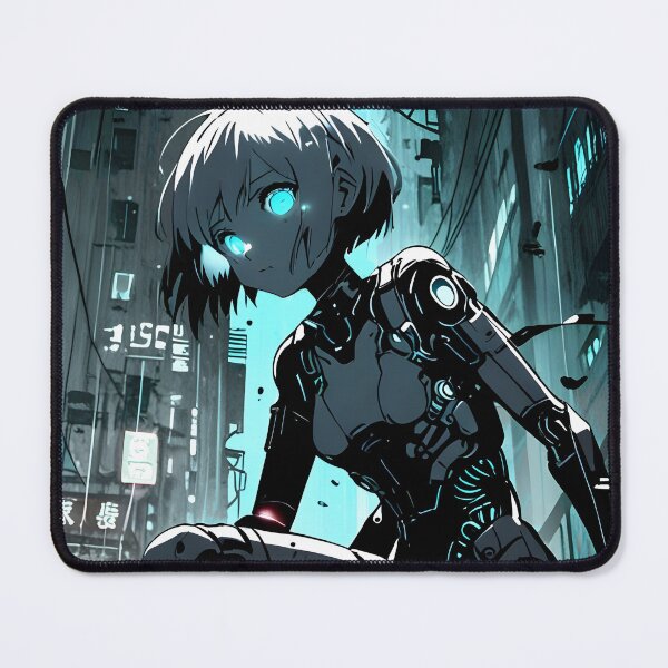 Item preview, ECHO: Monochrome Urban Ledge Sit | Cute Cyberpunk Anime Girl designed and sold by Sytrics.