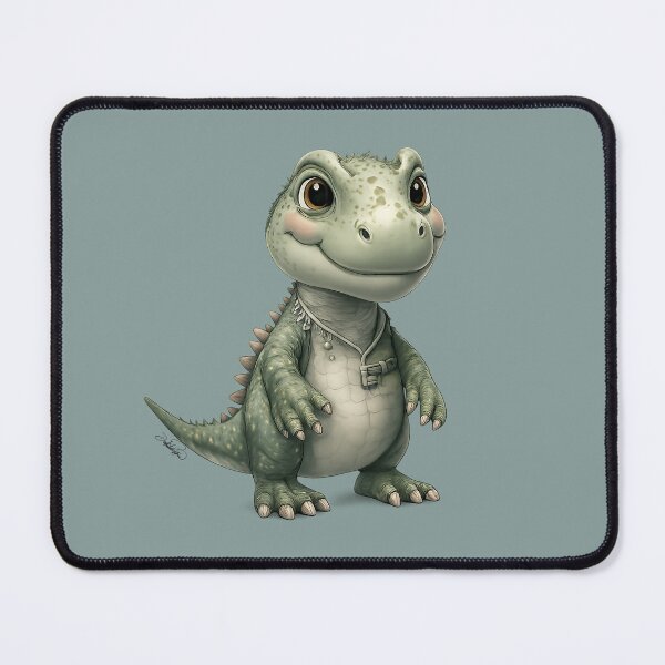 Item preview, Adorable Illustration of a Smiling Baby Dinosaur in Classic Clothing. designed and sold by DakotaPoppin.