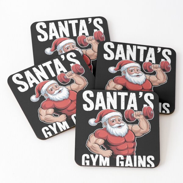 Item preview, Santa Claus Santa's Gym Gains Weight Training designed and sold by genkihikki.