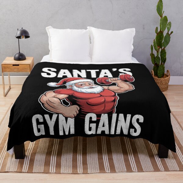 Item preview, Santa Claus Santa's Gym Gains Weight Training designed and sold by genkihikki.