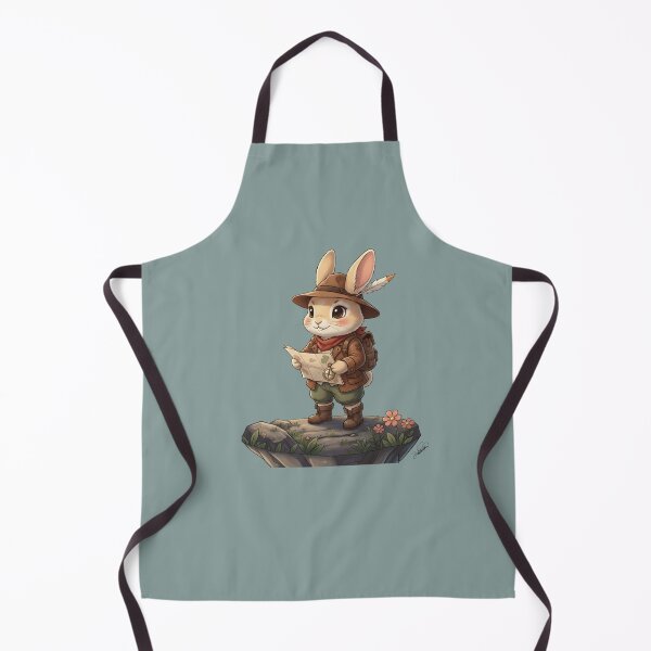 Item preview, Cute Adventurous Bunny with Map and Compass on Rock. designed and sold by DakotaPoppin.