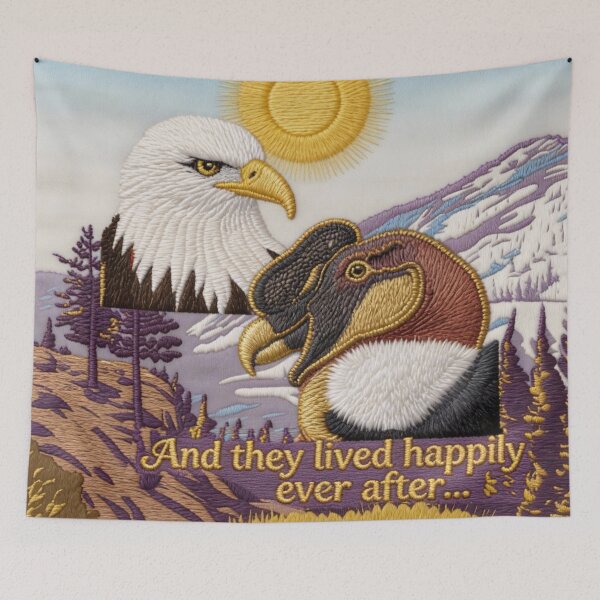 Item preview, The Eagle and the Condor in a Sunlit Mountain Landscape designed and sold by Ciervo Primavera.