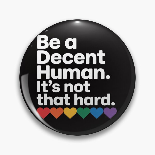 Item preview, LGBT Heart Retro Be A Decent Human It's Not That Hard designed and sold by HudsonErik.