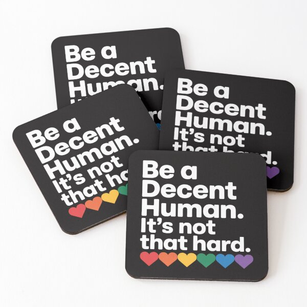 Item preview, LGBT Heart Retro Be A Decent Human It's Not That Hard designed and sold by HudsonErik.