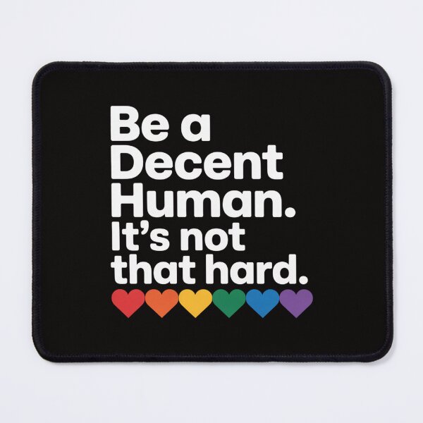 Item preview, LGBT Heart Retro Be A Decent Human It's Not That Hard designed and sold by HudsonErik.