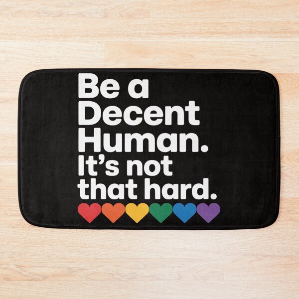 Item preview, LGBT Heart Retro Be A Decent Human It's Not That Hard designed and sold by HudsonErik.