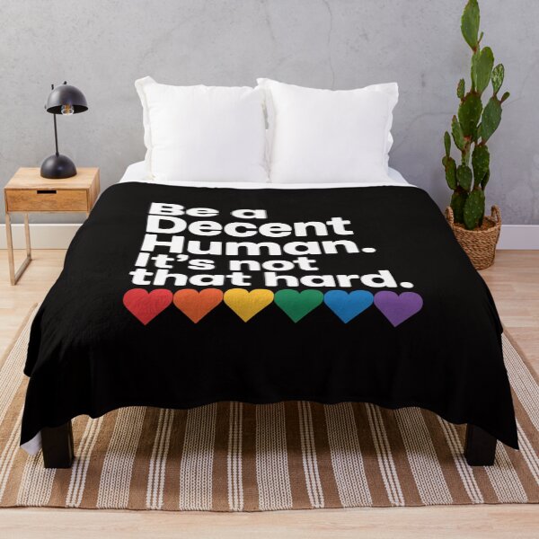 Item preview, LGBT Heart Retro Be A Decent Human It's Not That Hard designed and sold by HudsonErik.